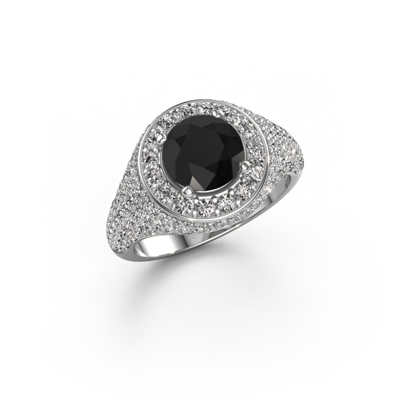 Image of Ring Dayle 585 white gold Black diamond 2.963 crt