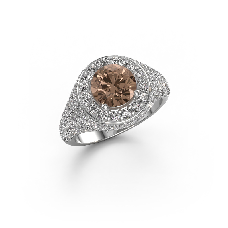 Image of Ring Dayle 585 white gold Brown diamond 2.463 crt
