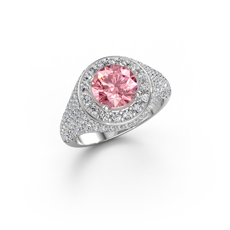 Immagine di Anello Dayle 950 platino Diamante lab grown rosa 7 mm