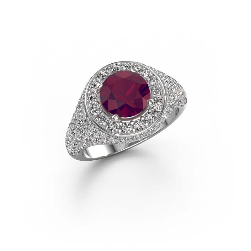 Bild von Ring Dayle 950 Platin Rhodolit 7 mm