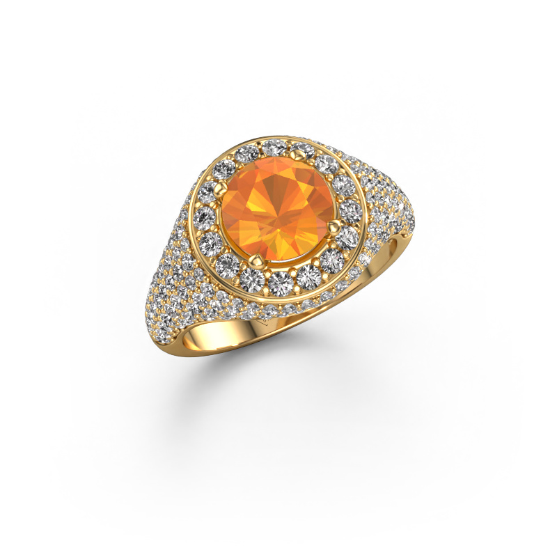 Image de Bague Dayle 585 or jaune Citrine 7 mm