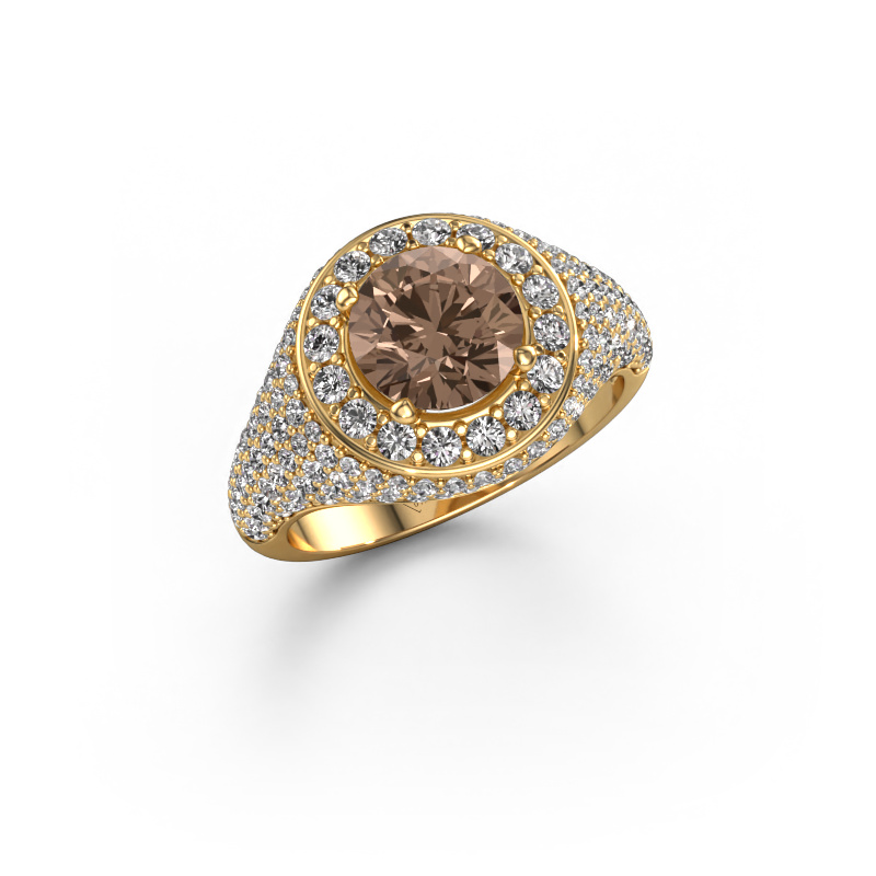 Image of Ring Dayle 585 gold Brown diamond 2.463 crt