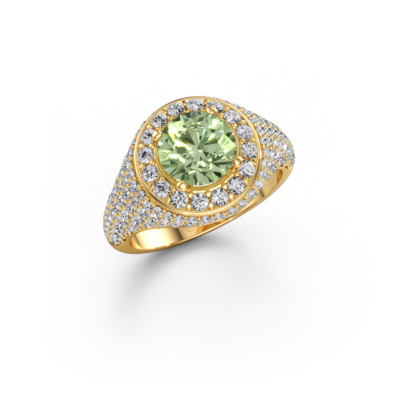 Immagine di Anello Dayle 585 oro Diamante lab grown verde 7 mm