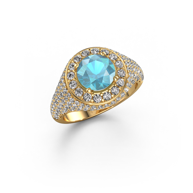 Image of Ring Dayle 585 gold Blue topaz 7 mm