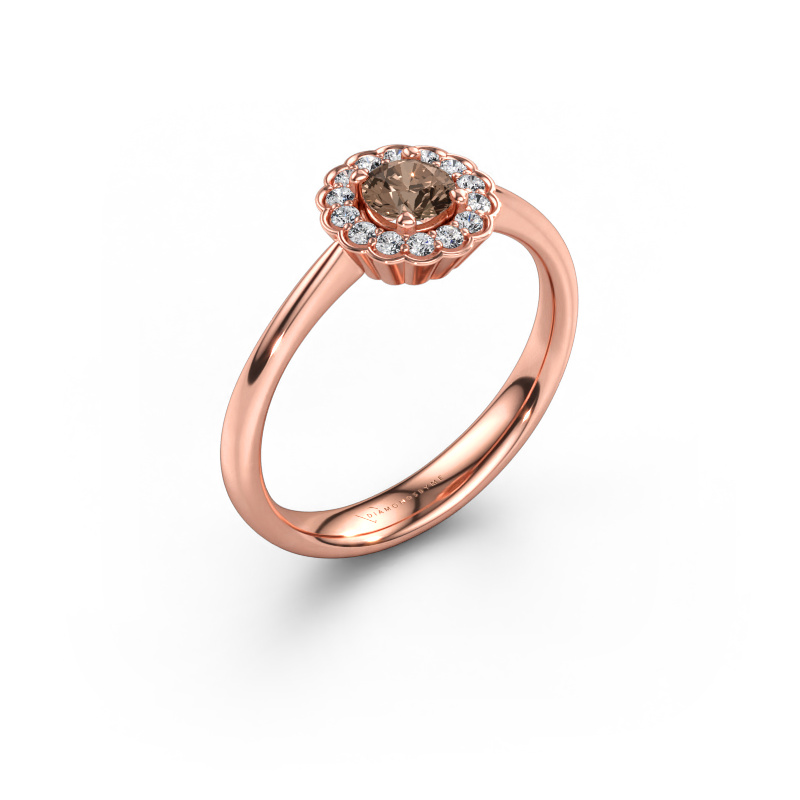 Bild av Förlovningsring Debi 585 roséguld Brun diamant 0.44 crt