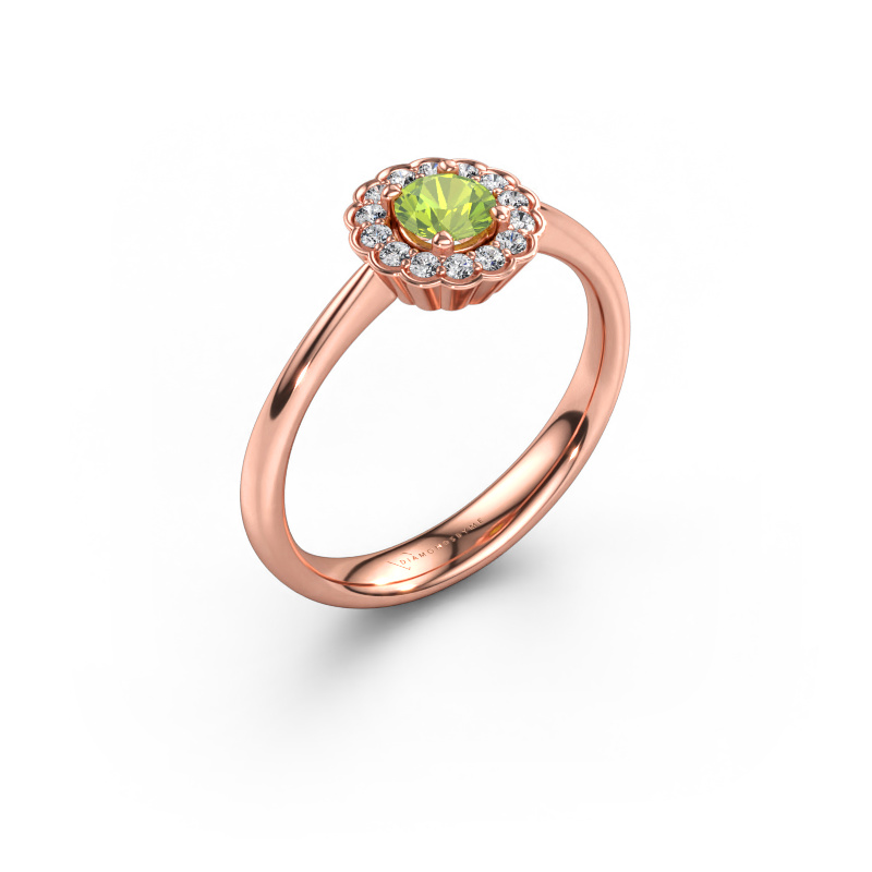 Bild av Förlovningsring Debi 585 roséguld Peridot 4.2 mm