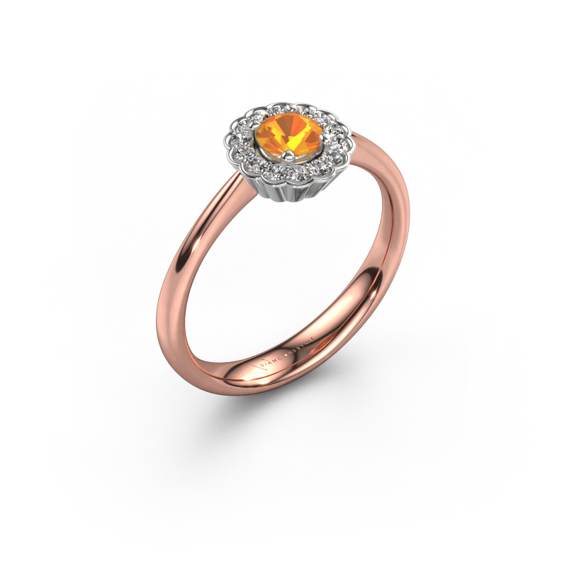 Image of Engagement ring Debi 585 rose gold Citrin 4.2 mm