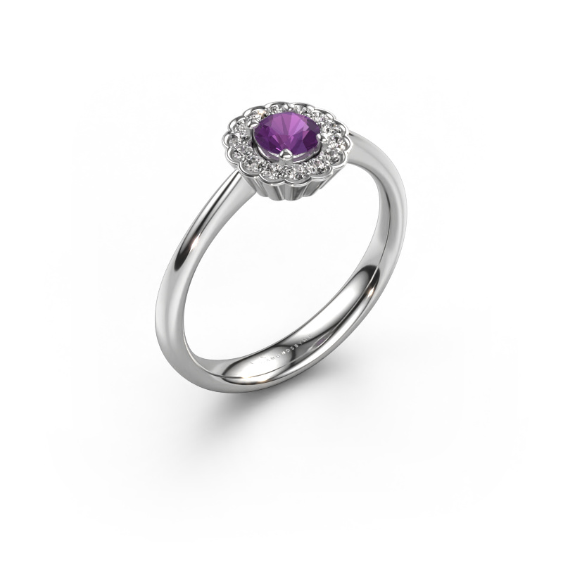 Image of Engagement ring Debi 950 platinum Amethyst 4.2 mm