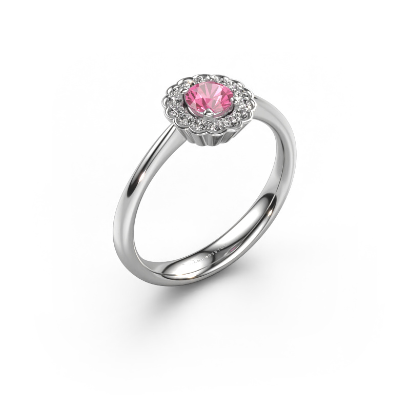 Bild von Verlobungsring Debi 585 Weißgold Pink Saphir 4.2 mm