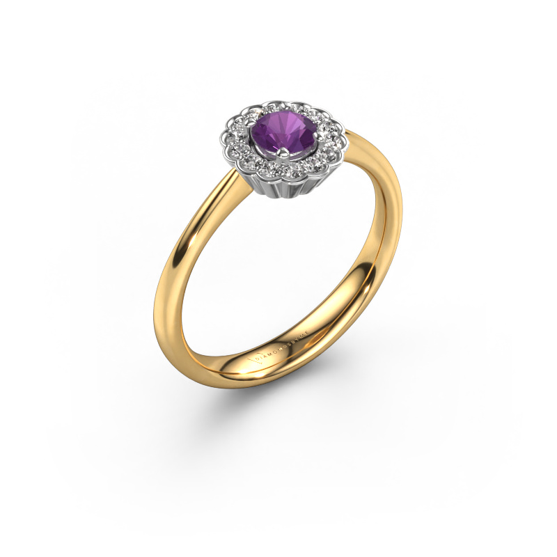 Bild von Verlobungsring Debi 585 Gold Amethyst 4.2 mm