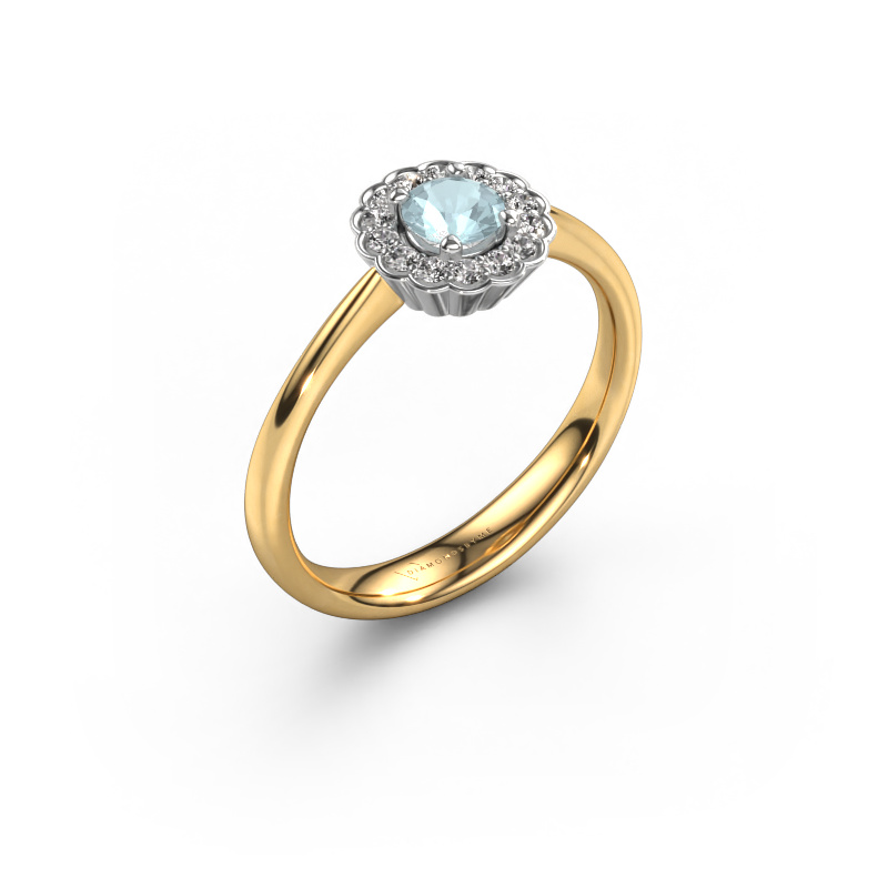 Image of Engagement ring Debi 585 gold Aquamarine 4.2 mm