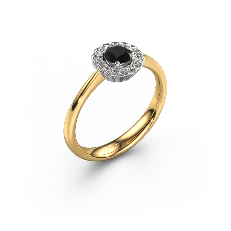 Image of Engagement ring Debi 585 gold Black diamond 0.50 crt
