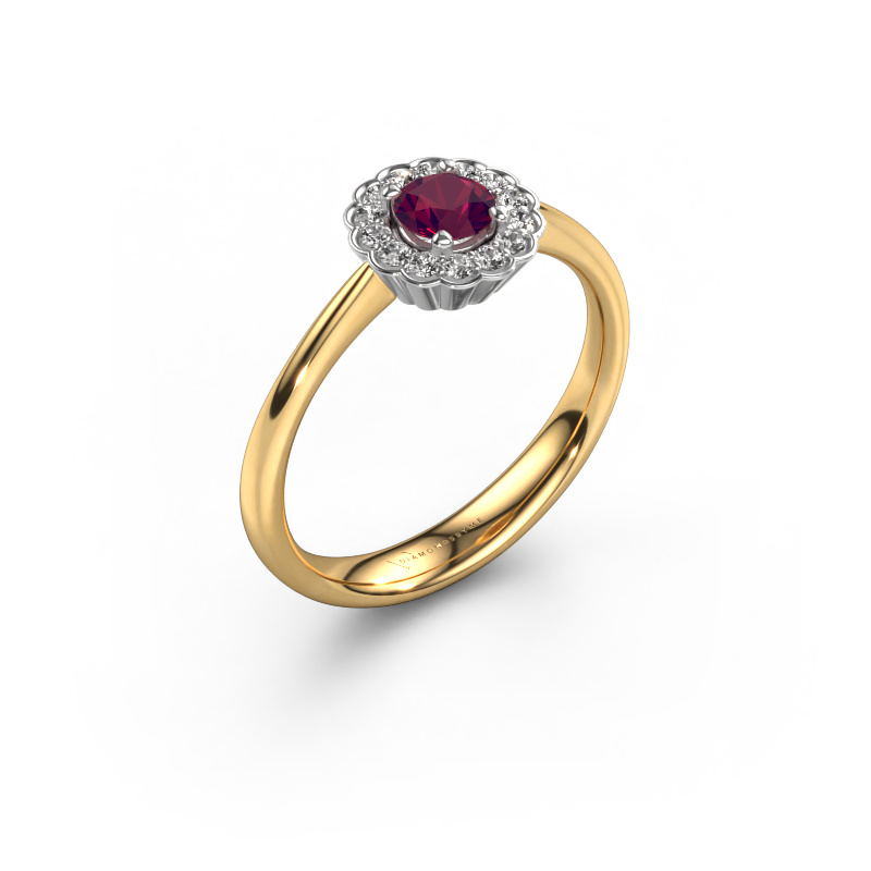 Image of Engagement ring Debi 585 gold Rhodolite 4.2 mm