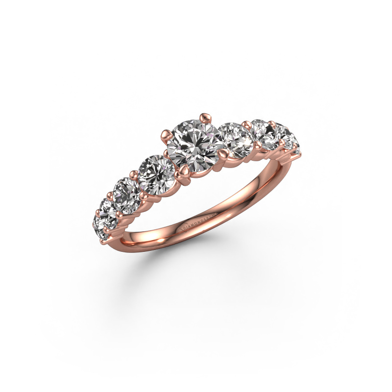 Image of Engagement ring Deja 585 rose gold Diamond 1.560 crt