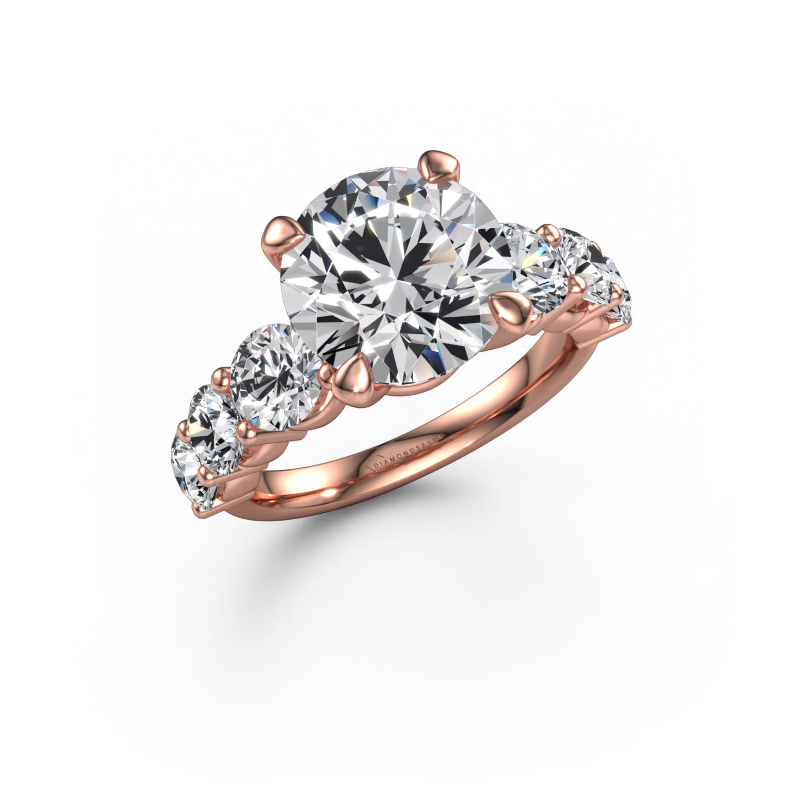 Image de Bague de fiançailles Deja 585 or rose Diamant synthétique 5.900 crt