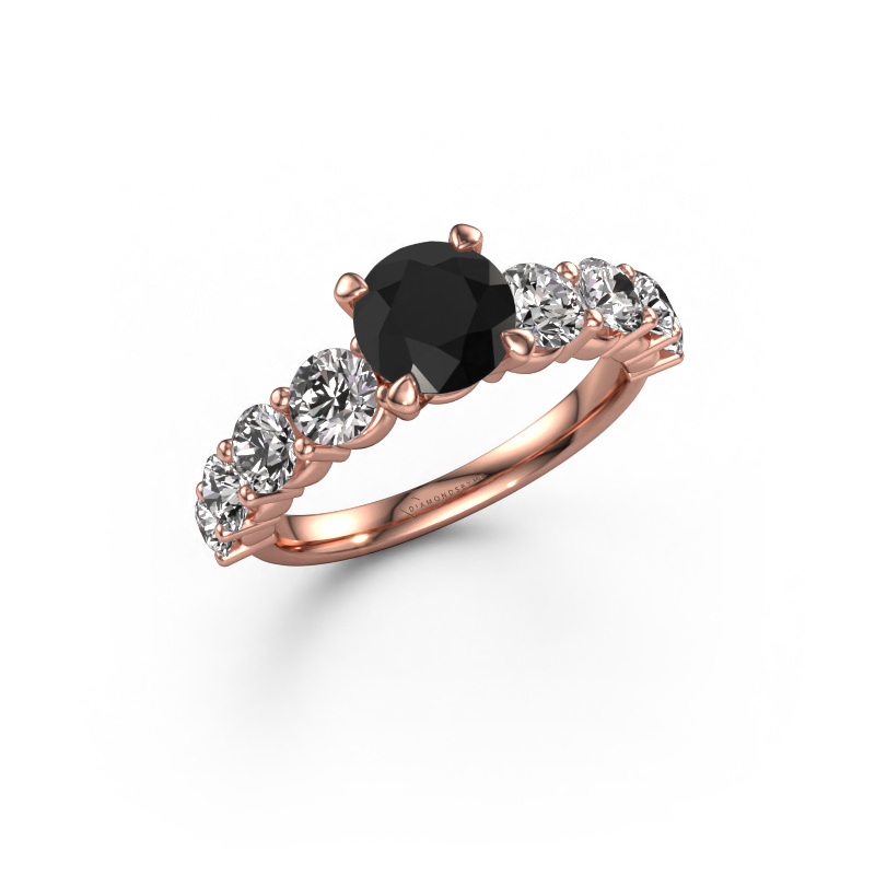 Bild von Verlobungsring Deja 585 Roségold Schwarz Diamant 2.70 crt