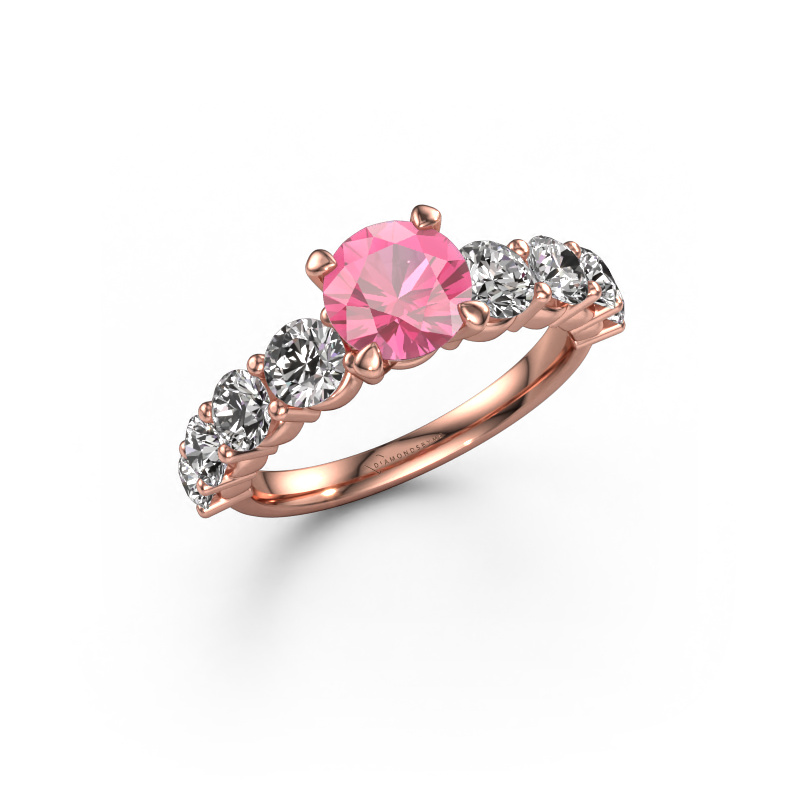 Bild von Verlobungsring Deja 585 Roségold Pink Saphir 6.5 mm