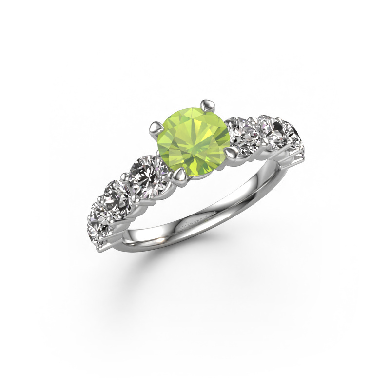 Bild von Verlobungsring Deja 950 Platin Peridot 6.5 mm