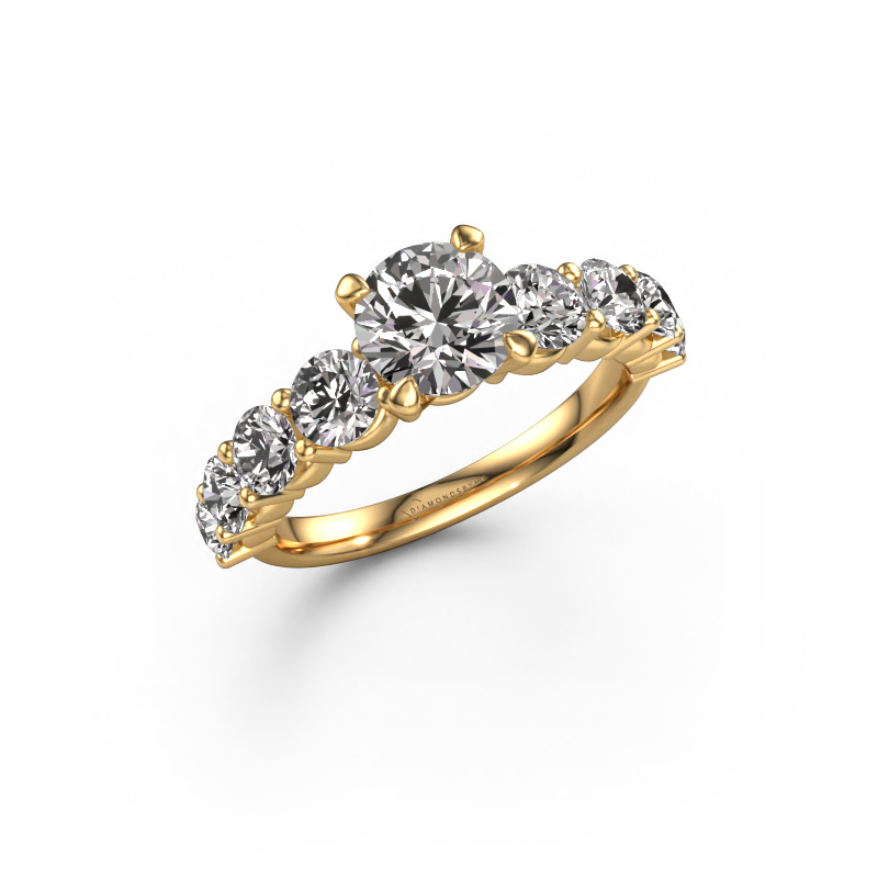 Image of Engagement ring Deja 585 gold Lab grown diamond 2.40 crt