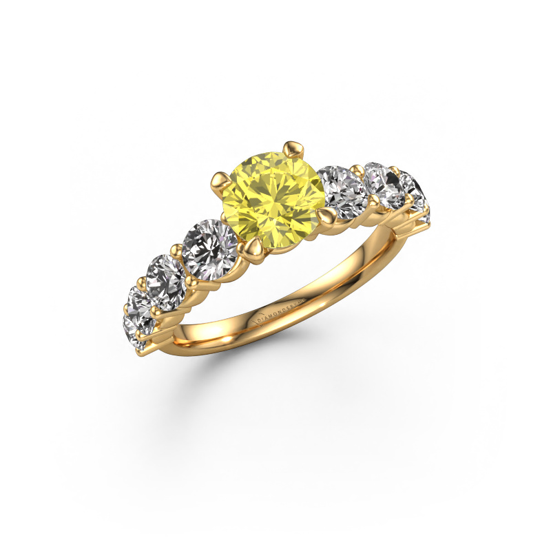 Bild von Verlobungsring Deja 585 Gold Gelber Labor Diamant 6.5 mm