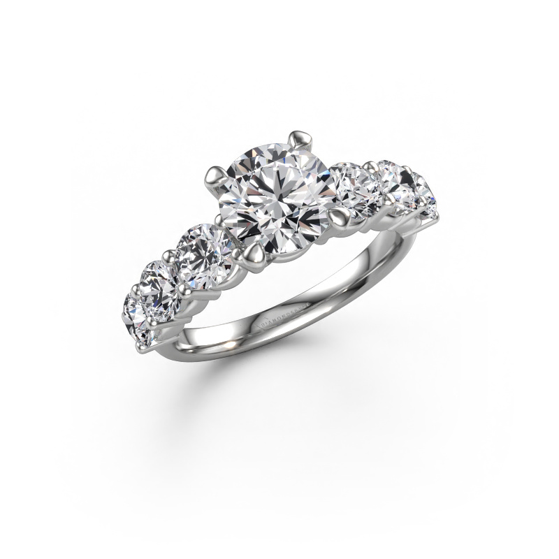 Image de Bague de fiançailles Deja 950 platine Diamant synthétique 3.00 crt