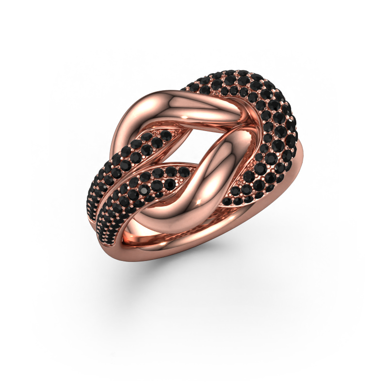 Image of Ring Delena 585 rose gold Black diamond 0.975 crt