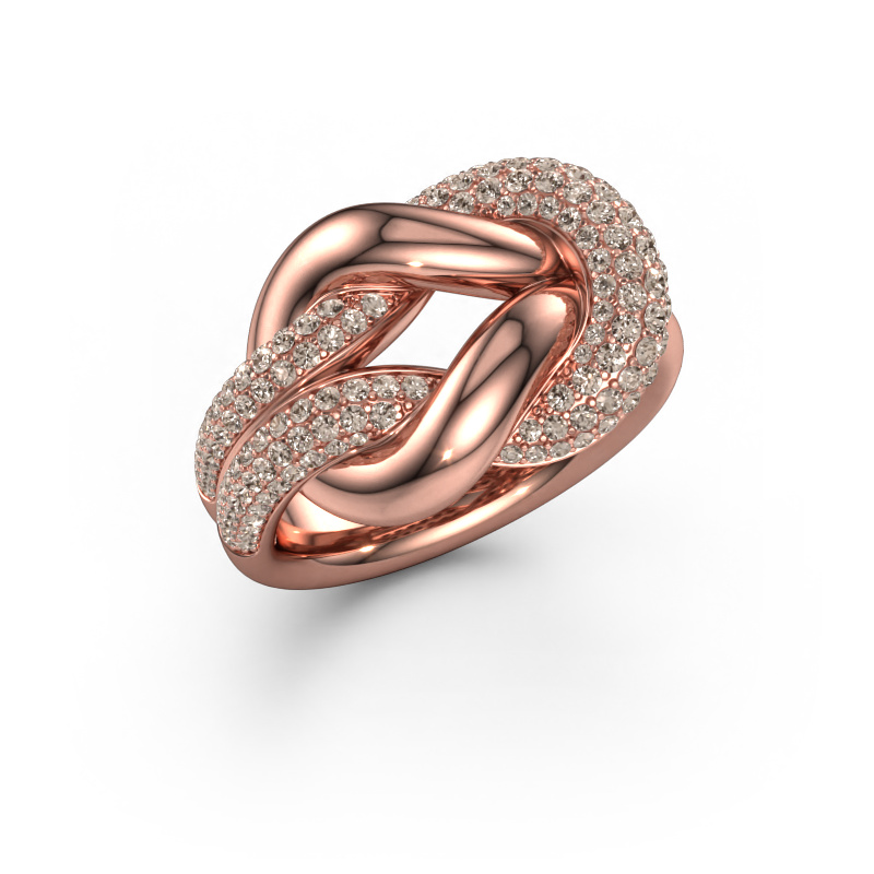 Image de Bague Delena 585 or rose Diamant brun 0.817 crt