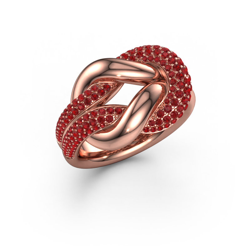 Image of Ring Delena 585 rose gold Ruby 0.8 mm