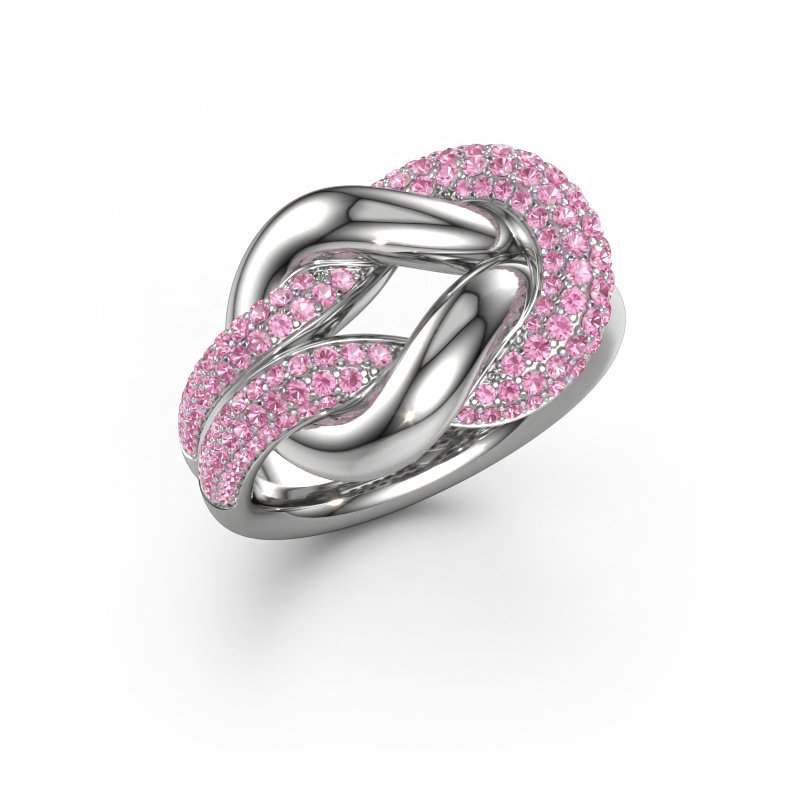 Image of Ring Delena 585 white gold Pink sapphire 0.8 mm