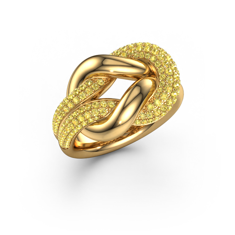 Image of Ring Delena 585 gold Yellow sapphire 0.8 mm