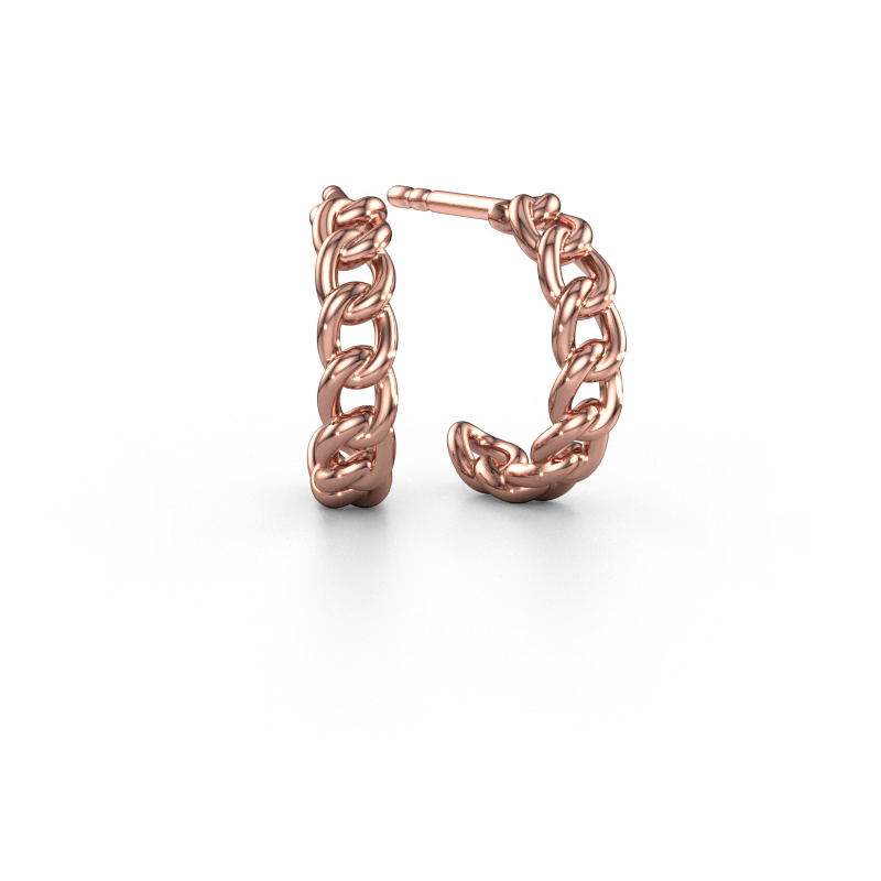 Image of Earrings Della 10mm 585 rose gold