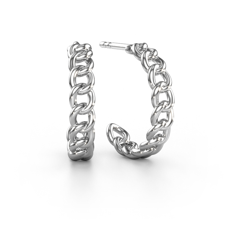 Bild von Ohrringe Della 15mm 585 Weißgold