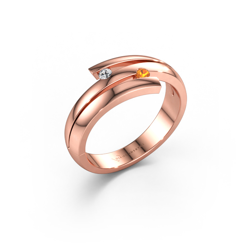 Bild av Ring Dena 585 roséguld Citrin 2 mm