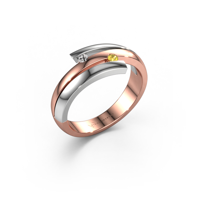 Bild von Ring Dena 585 Roségold Gelb Saphir 2 mm