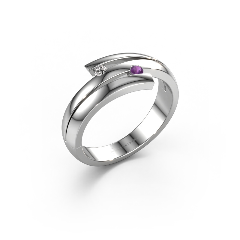 Image of Ring Dena 585 white gold Amethyst 2 mm