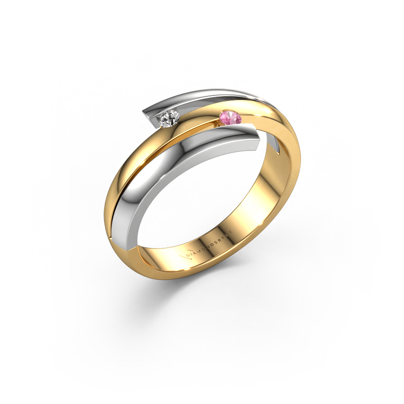 Image of Ring Dena 585 gold Pink sapphire 2 mm