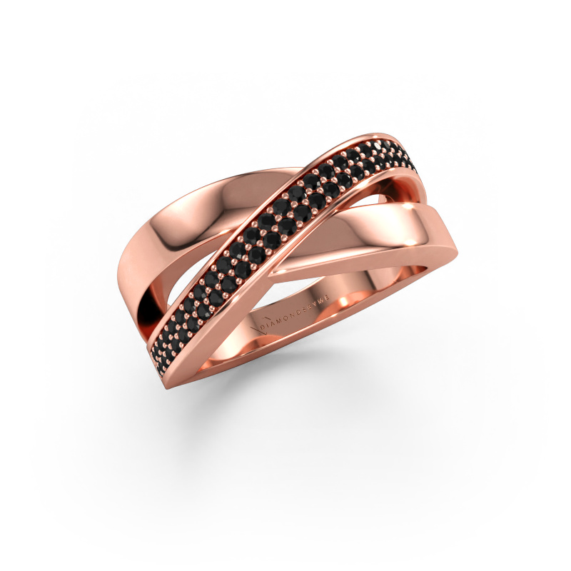 Immagine di Anello Denisse 585 oro rosa Diamante nero 0.401 crt
