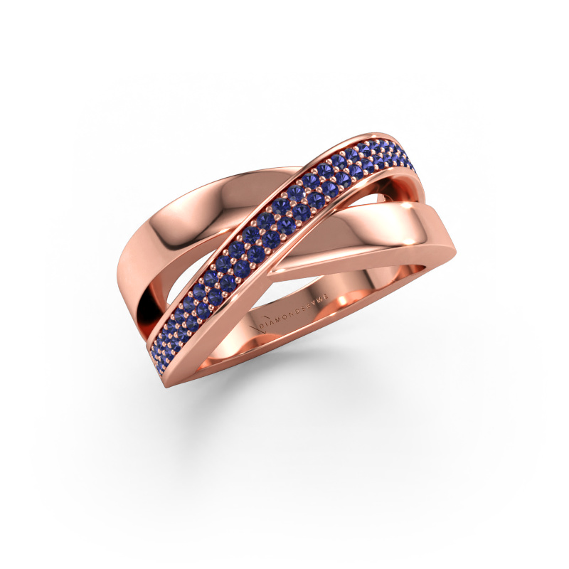 Immagine di Anello Denisse 585 oro rosa Zaffiro 1 mm