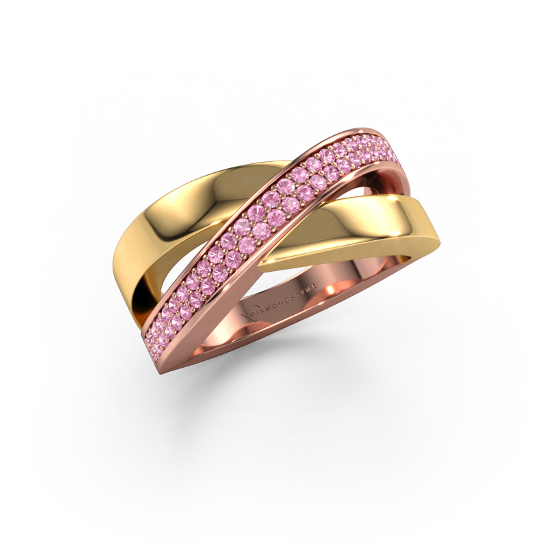 Image of Ring Denisse 585 rose gold Pink sapphire 1 mm