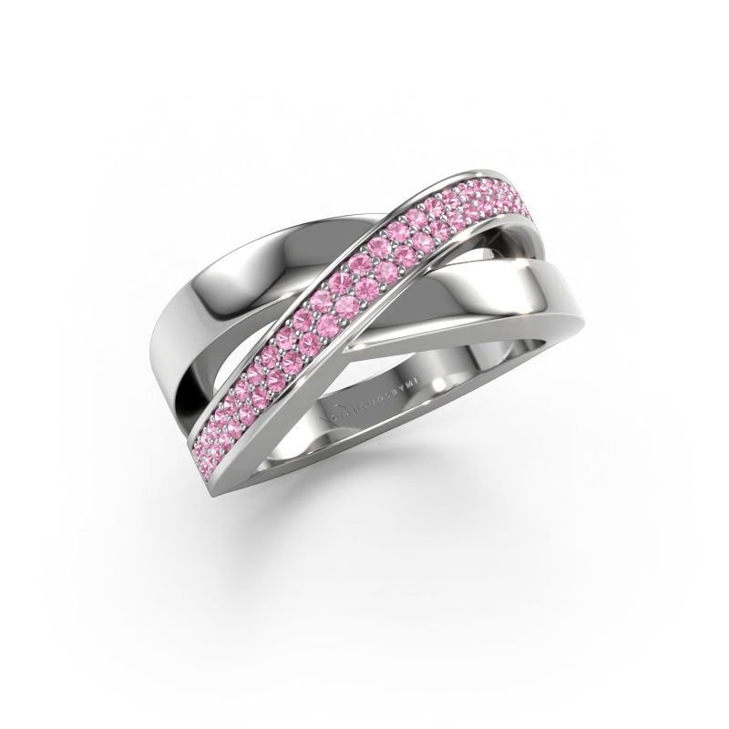 Image of Ring Denisse 950 platinum Pink sapphire 1 mm