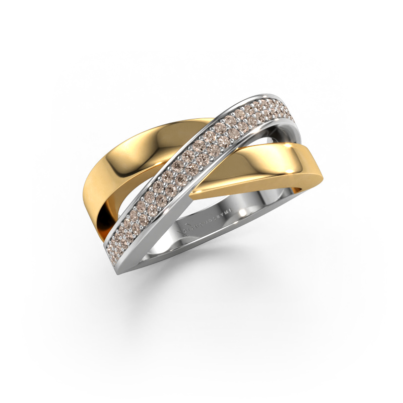 Bild von Ring Denisse 585 Weißgold Braun Diamant 0.335 crt