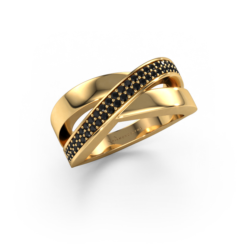 Image of Ring Denisse 585 gold Black diamond 0.401 crt