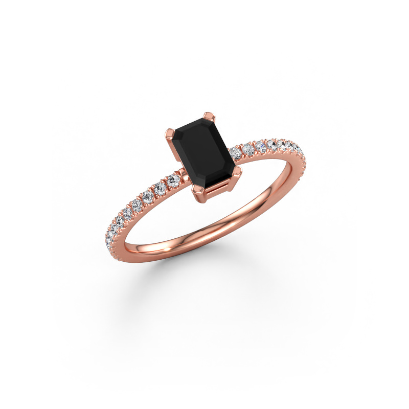 Bild av Förlovningsring Denita 2 EME 585 roséguld Svart diamant 1.02 crt
