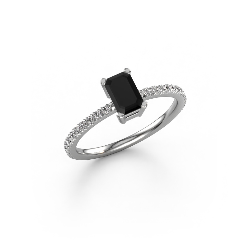 Bild von Verlobungsring Denita 2 EME 950 Platin Schwarz Diamant 1.02 crt