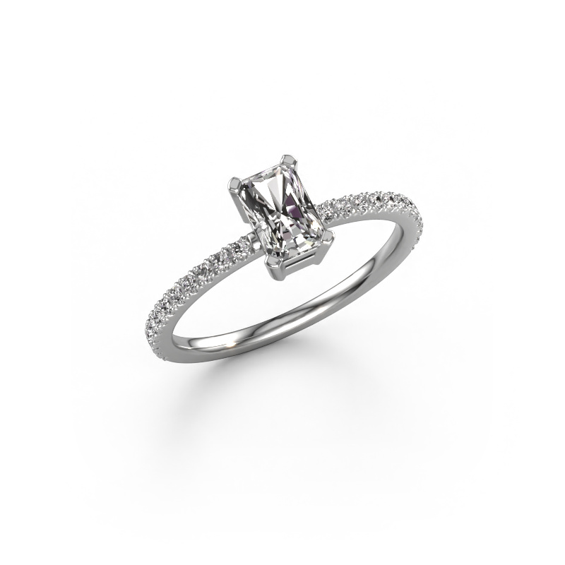 Image of Engagement ring Denita 2 RAD 950 platinum Diamond 0.83 crt