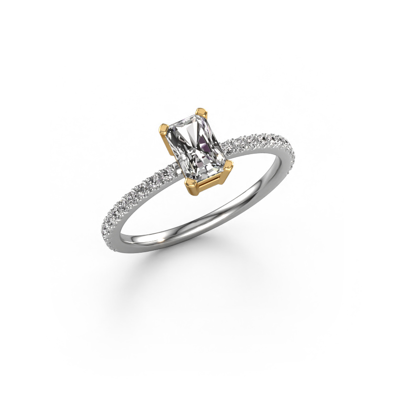 Bild von Verlobungsring Denita 2 RAD 585 Weißgold Diamant 0.83 crt