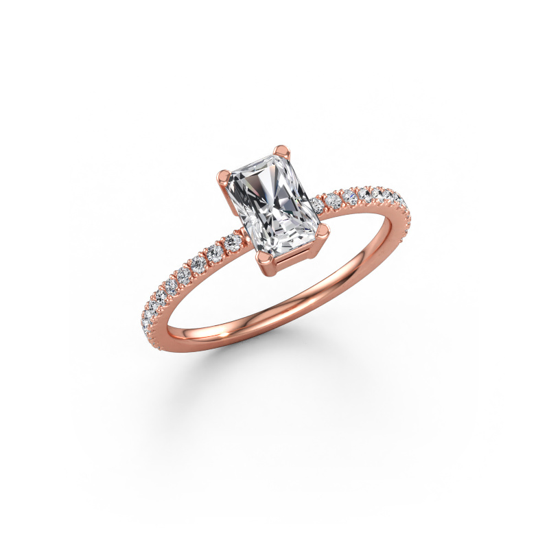 Immagine di Anello di fidanzamento Denita 2 RAD 585 oro rosa Diamante lab grown 0.930 crt