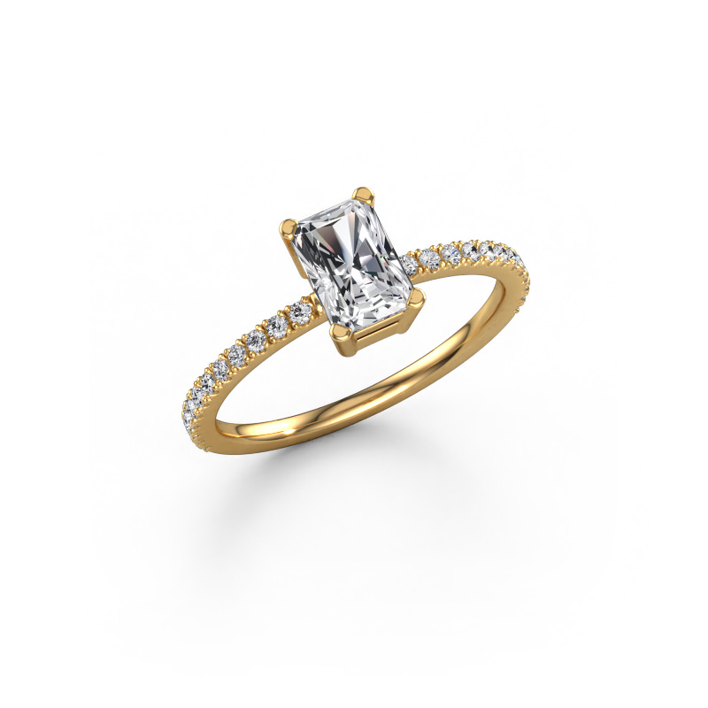 Image of Engagement ring Denita 2 RAD 585 gold Lab grown diamond 0.930 crt