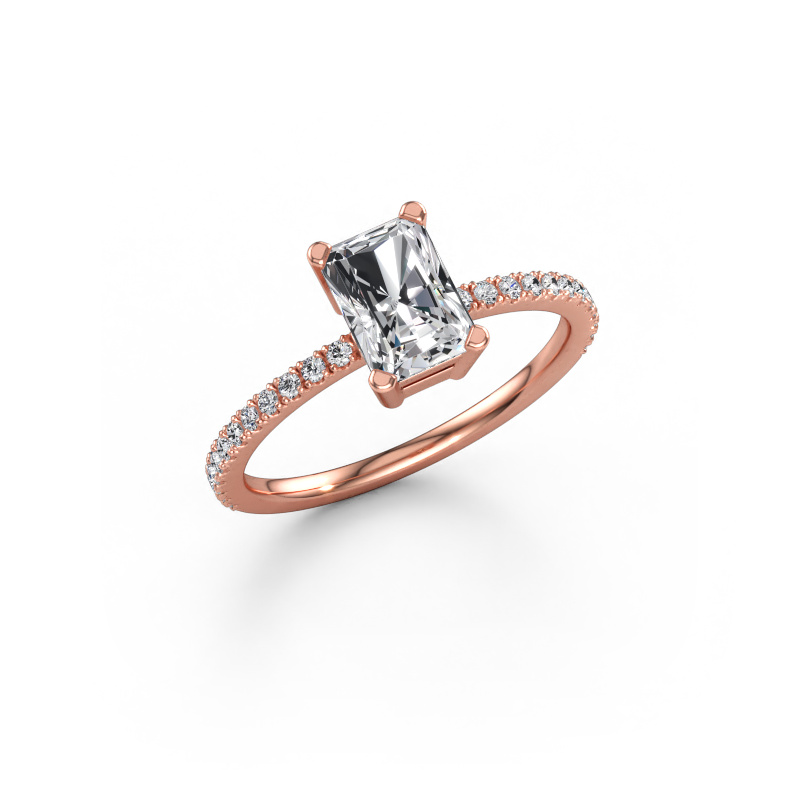 Immagine di Anello di fidanzamento Denita 2 RAD 585 oro rosa Diamante lab grown 1.18 crt