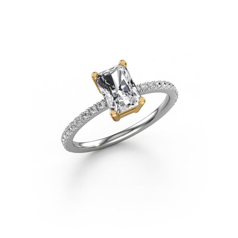 Image de Bague de fiançailles Denita 2 RAD 585 or blanc Diamant synthétique 1.18 crt